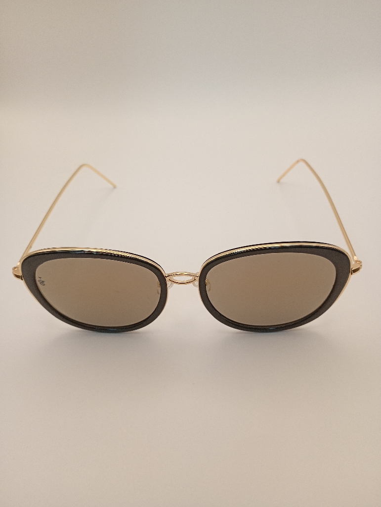 Lux-Lenses SG17SUPB1027GLDBLK Sunglasses Unisex Brown Oval Black Metal, Plastic - Image 5