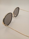 Lux-Lenses SG17SUPB1027GLDBLK Sunglasses Unisex Brown Oval Black Metal, Plastic - Image 6