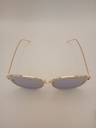 Lux-Lenses SG17SUPB1025PURWHI Sunglasses Unisex Silver Aviator Silver Metal, Plastic - Image 1