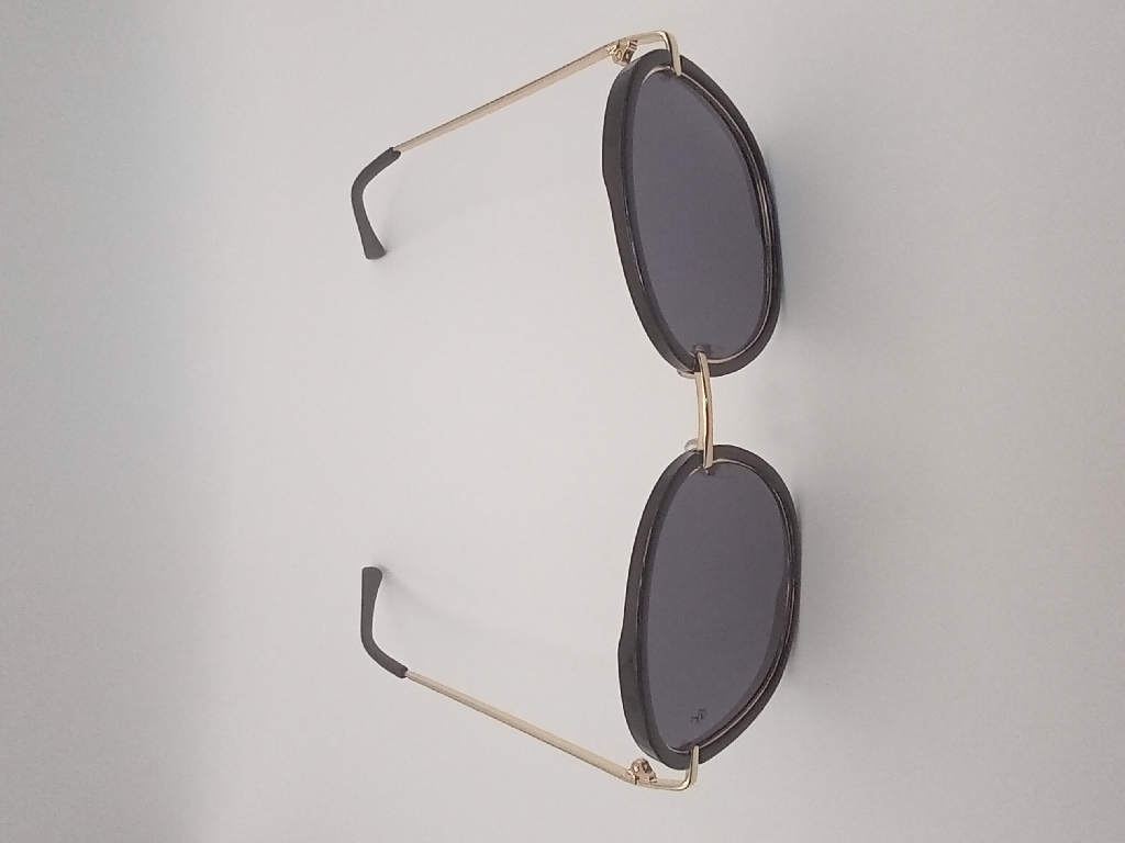 Lux-Lenses SG17SUPB1027GLDBLK Sunglasses Unisex Black Oval Black Plastic, Metal - Image 2