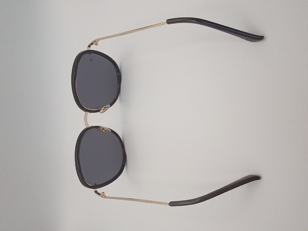 Lux-Lenses SG17SUPB1027GLDBLK Sunglasses Unisex Black Oval Black Plastic, Metal - Image 5