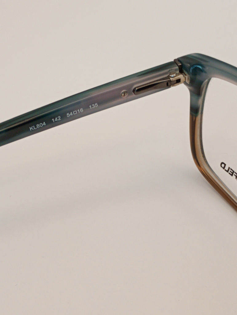 Karl Lagerfeld KL804-142 Eyewear Eyeglasses/Prescription Clear Full-Rim Rectangle Unisex Standard Barrel Hinge Blue Plastic - Image 6