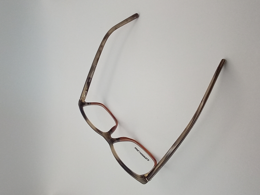 Karl Lagerfeld PW/MAR/KL804-104/P Eyewear Eyeglasses/Prescription Clear Full-Rim Rectangle Unisex Standard Barrel Hinge Brown Plastic - Image 4