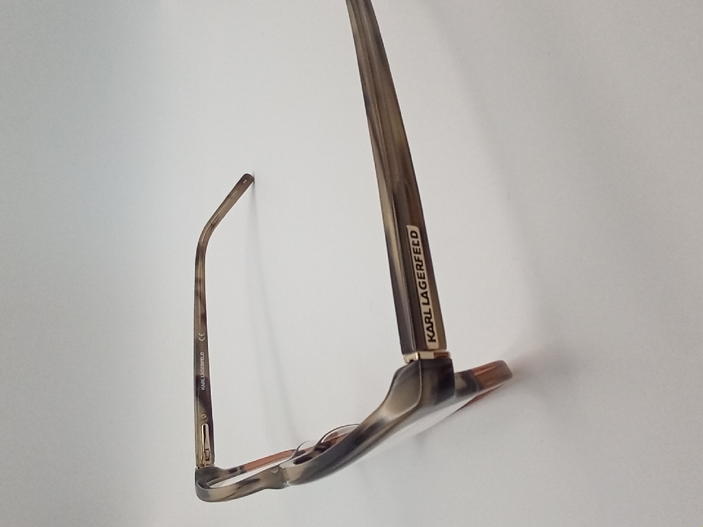Karl Lagerfeld PW/MAR/KL804-104/P Eyewear Eyeglasses/Prescription Clear Full-Rim Rectangle Unisex Standard Barrel Hinge Brown Plastic - Image 5