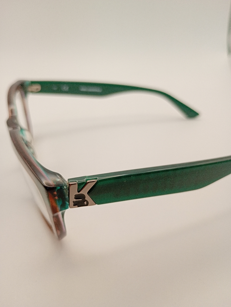 Karl Lagerfeld KL817-096 Eyewear Eyeglasses/Prescription Clear Full-Rim Rectangle Unisex Standard Barrel Hinge Brown Plastic - Image 3