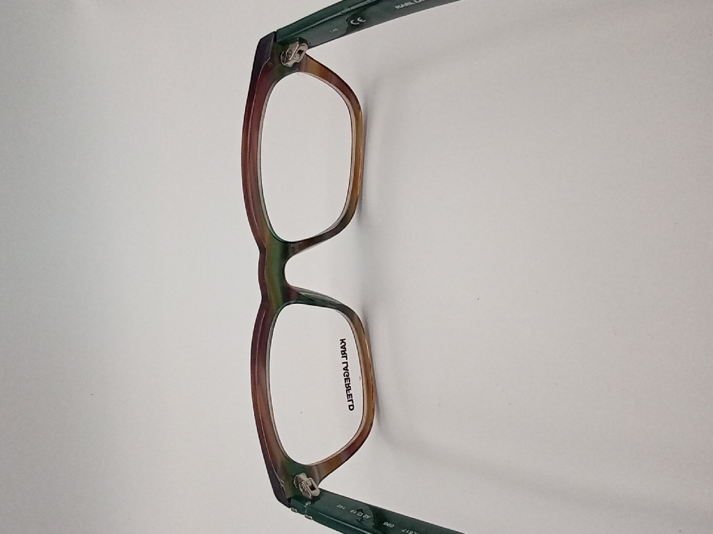 Karl Lagerfeld KL817-096 Eyewear Eyeglasses/Prescription Clear Full-Rim Rectangle Unisex Standard Barrel Hinge Brown Plastic - Image 5