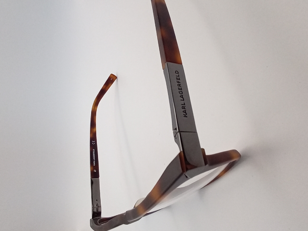 Karl Lagerfeld KL912-013 MATT TORT 54-17 Eyewear Eyeglasses/Prescription Clear Full-Rim Rectangle Unisex Standard Barrel Hinge Brown Plastic - Image 3