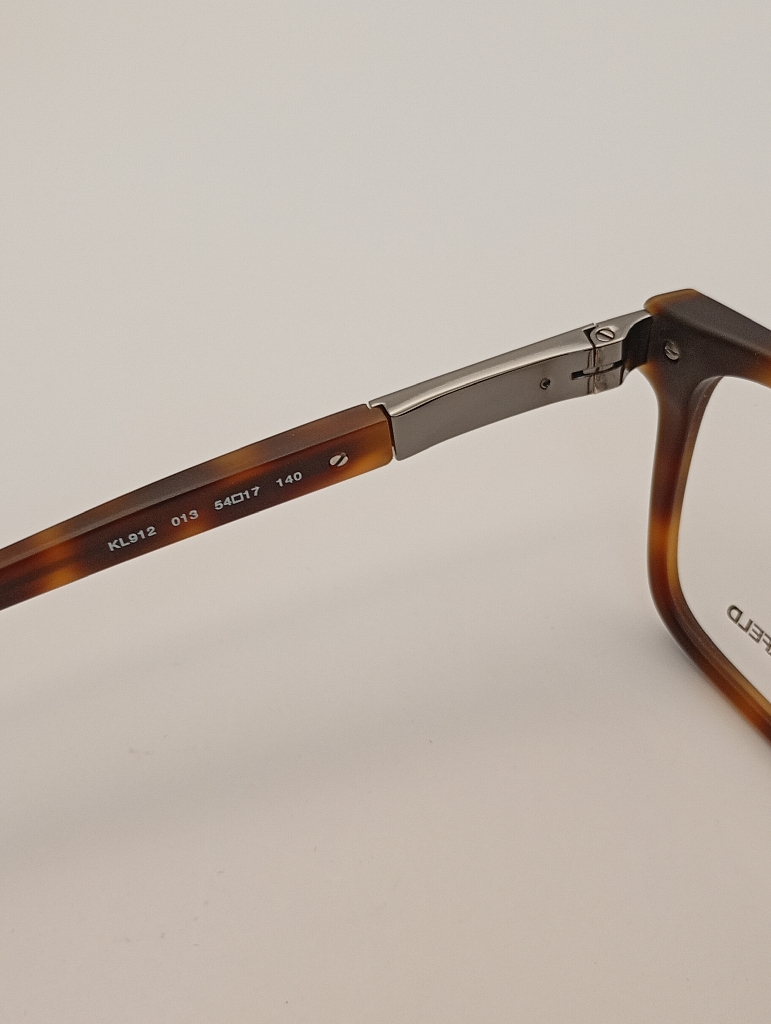 Karl Lagerfeld KL912-013 MATT TORT 54-17 Eyewear Eyeglasses/Prescription Clear Full-Rim Rectangle Unisex Standard Barrel Hinge Brown Plastic - Image 4