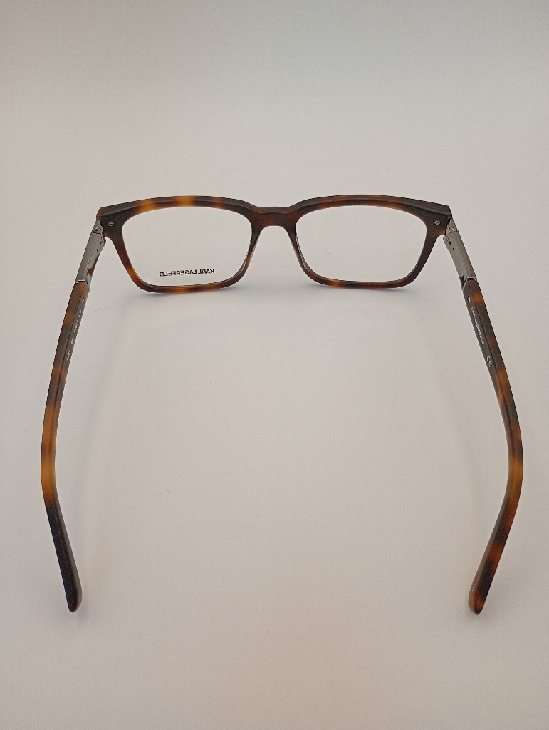 Karl Lagerfeld KL912-013 MATT TORT 54-17 Eyewear Eyeglasses/Prescription Clear Full-Rim Rectangle Unisex Standard Barrel Hinge Brown Plastic - Image 5