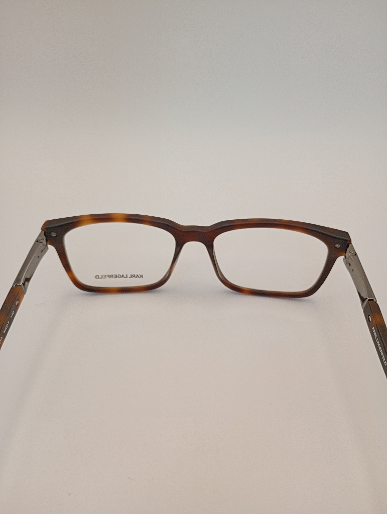 Karl Lagerfeld KL912-013 MATT TORT 54-17 Eyewear Eyeglasses/Prescription Clear Full-Rim Rectangle Unisex Standard Barrel Hinge Brown Plastic - Image 6