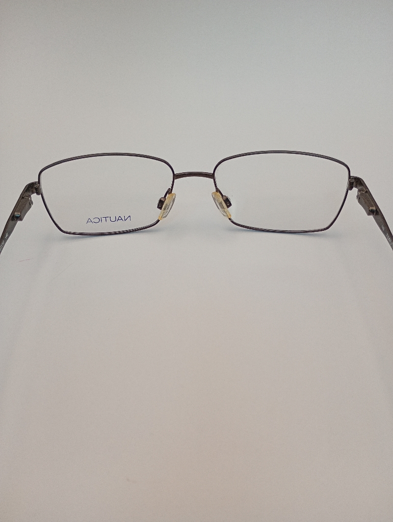 Nautica NAUTICA7258/M Eyewear Eyeglasses/Prescription Clear Full-Rim Rectangle Men Standard Barrel Hinge Brown Metal - Image 6