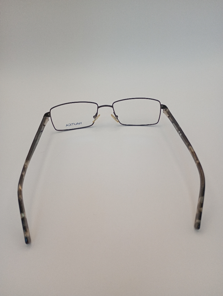 Nautica NAUTICA7239 Eyewear Eyeglasses/Prescription Clear Full-Rim Rectangle Men Standard Barrel Hinge Black Metal, Plastic - Image 6