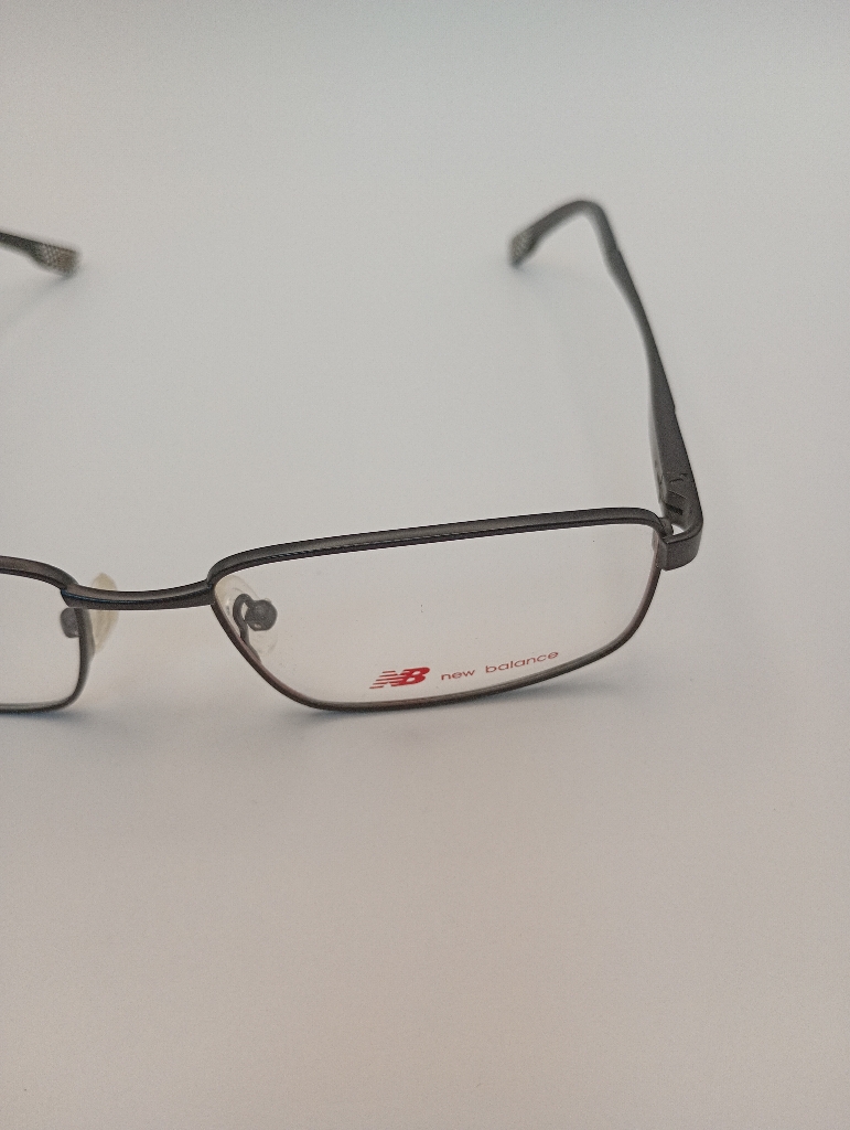 New Balance NB4019 Eyewear Eyeglasses/Prescription Clear Semi-Rimless Rectangle Men Standard Barrel Hinge Black Metal - Image 3