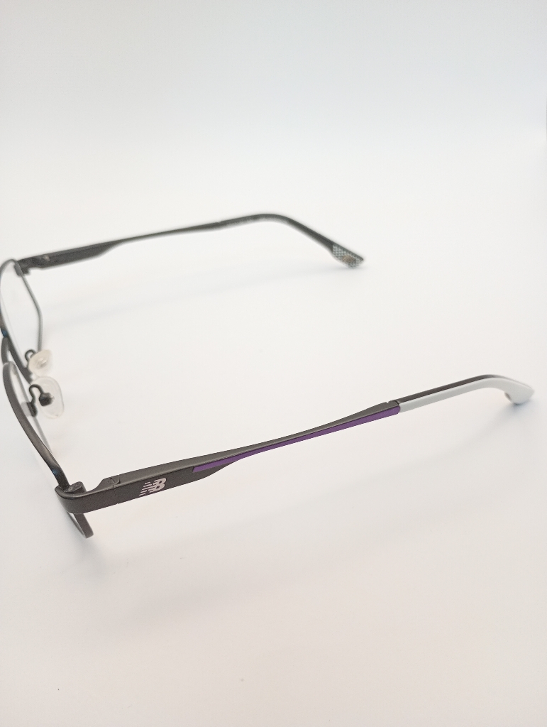 New Balance NB4019 Eyewear Eyeglasses/Prescription Clear Semi-Rimless Rectangle Men Standard Barrel Hinge Black Metal - Image 4