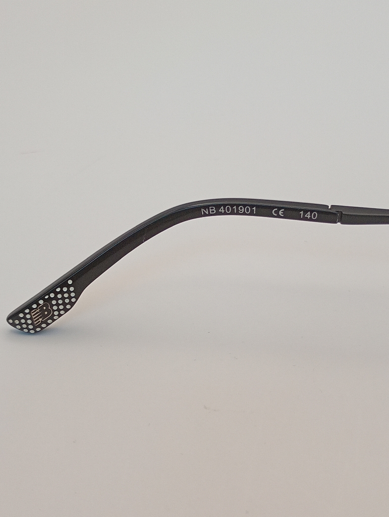 New Balance NB4019 Eyewear Eyeglasses/Prescription Clear Semi-Rimless Rectangle Men Standard Barrel Hinge Black Metal - Image 6