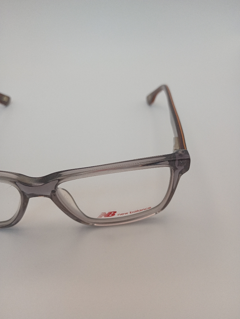 New Balance NB5099/P C03 Eyewear Eyeglasses/Prescription Clear Full-Rim Rectangle Unisex Standard Barrel Hinge Gray Plastic - Image 2