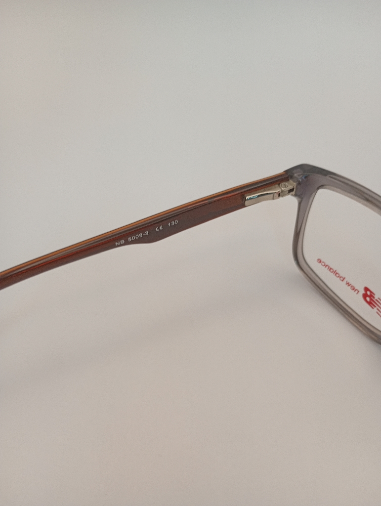 New Balance NB5099/P C03 Eyewear Eyeglasses/Prescription Clear Full-Rim Rectangle Unisex Standard Barrel Hinge Gray Plastic - Image 6