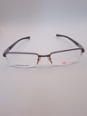 New Balance NB8004/M C01 Eyewear Eyeglasses/Prescription Clear Semi-Rimless Rectangle Men Standard Barrel Hinge Black Metal - Image 1