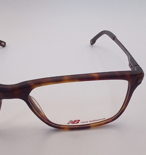 New Balance NB7009LT/P Eyewear Eyeglasses/Prescription Clear Full-Rim Rectangle Unisex Standard Barrel Hinge Brown Plastic - Image 4