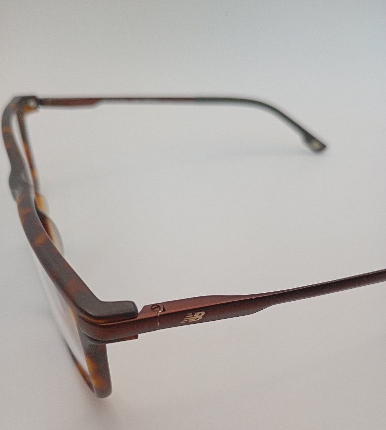 New Balance NB7009LT/P Eyewear Eyeglasses/Prescription Clear Full-Rim Rectangle Unisex Standard Barrel Hinge Brown Plastic - Image 5