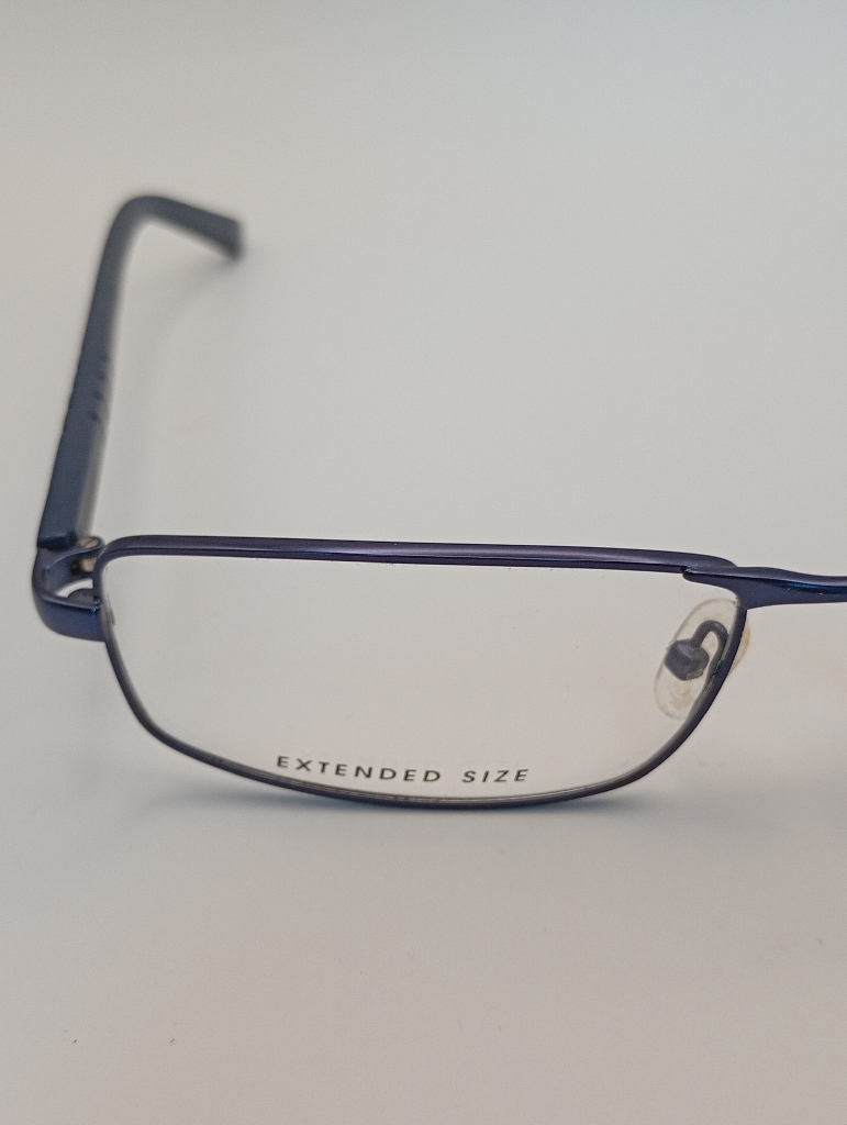 New Balance NB8006/M C01 Eyewear Eyeglasses/Prescription Clear Semi-Rimless Rectangle Men Standard Barrel Hinge Blue Metal - Image 3