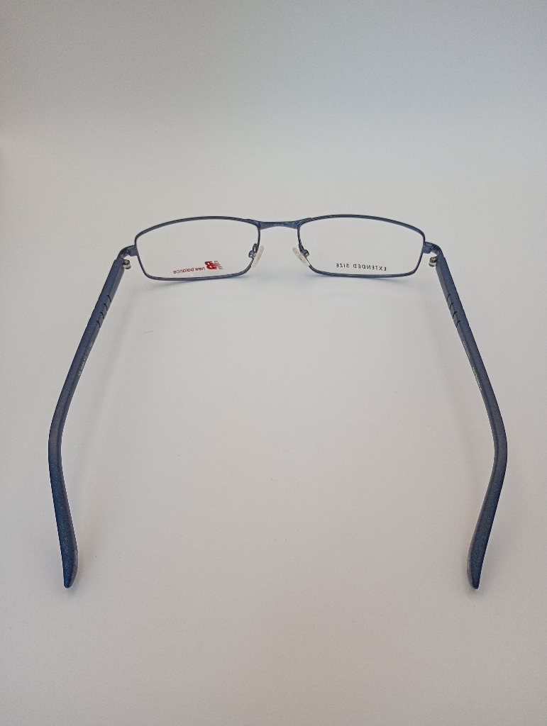 New Balance NB8006/M C01 Eyewear Eyeglasses/Prescription Clear Semi-Rimless Rectangle Men Standard Barrel Hinge Blue Metal - Image 5