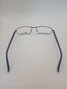 New Balance NB8006/M C01 Eyewear Eyeglasses/Prescription Clear Semi-Rimless Rectangle Men Standard Barrel Hinge Blue Metal - Image 5
