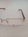 New Balance DM/LAMY/NB8005/M C01 GOLD 58-18 Eyewear Eyeglasses/Prescription Clear Semi-Rimless Rectangle Unisex Standard Barrel Hinge Gold Metal, Plastic - Image 2