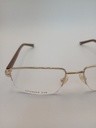 New Balance DM/LAMY/NB8005/M C01 GOLD 58-18 Eyewear Eyeglasses/Prescription Clear Semi-Rimless Rectangle Unisex Standard Barrel Hinge Gold Metal, Plastic - Image 3