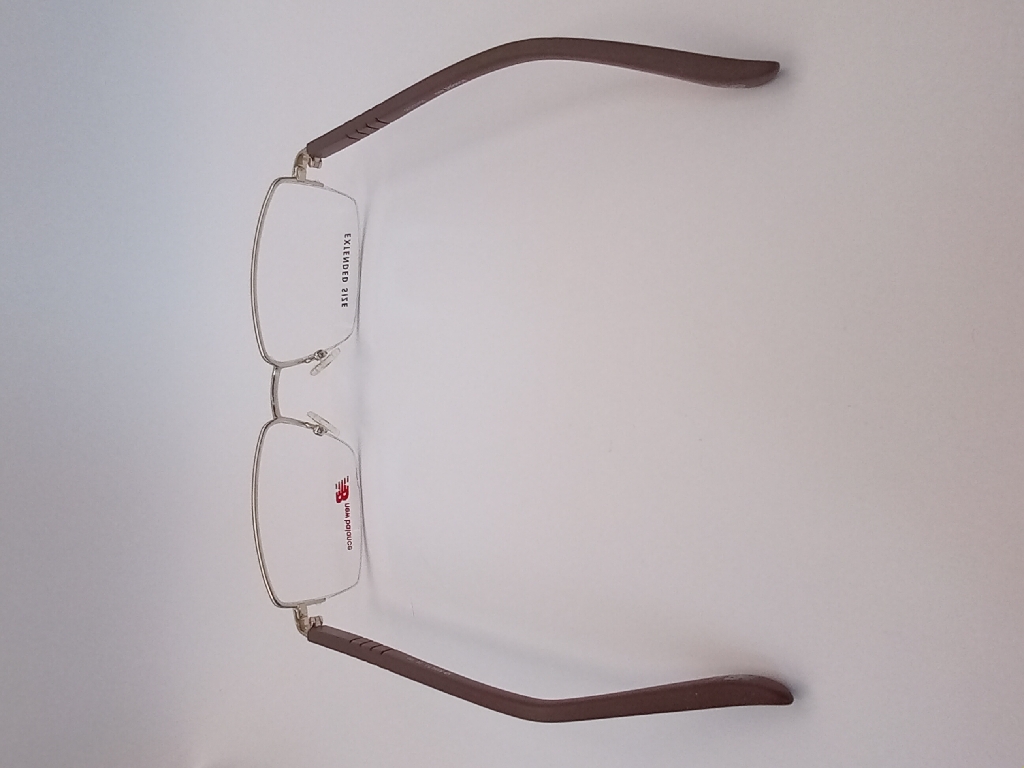 New Balance DM/LAMY/NB8005/M C01 GOLD 58-18 Eyewear Eyeglasses/Prescription Clear Semi-Rimless Rectangle Unisex Standard Barrel Hinge Gold Metal, Plastic - Image 6