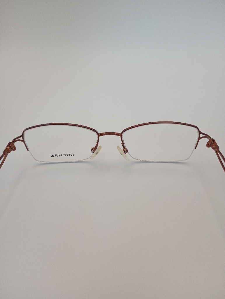 ROCHAS PW/LAMYEU/R09169/G Eyewear Eyeglasses/Prescription Clear Semi-Rimless Rectangle Unisex Standard Barrel Hinge Brown Metal, Plastic - Image 5