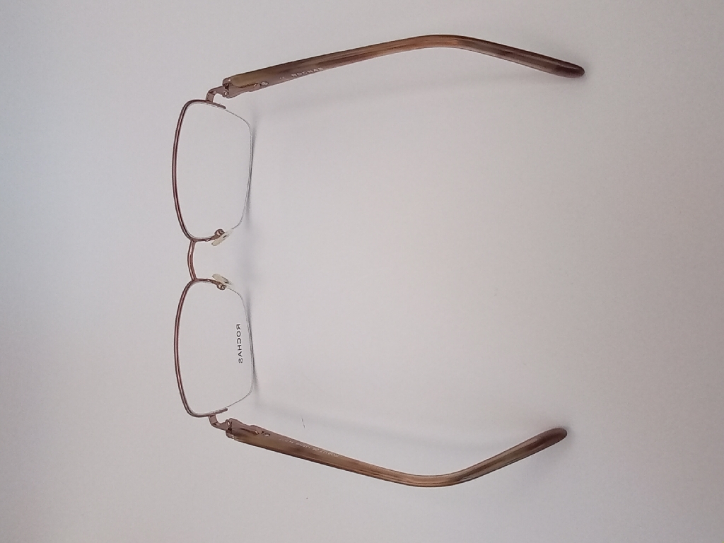 Rochas R09117/G Eyewear Eyeglasses/Prescription Clear Semi-Rimless Rectangle Unisex Standard Barrel Hinge Gold Metal - Image 5