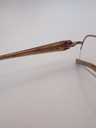 Rochas R09117/G Eyewear Eyeglasses/Prescription Clear Semi-Rimless Rectangle Unisex Standard Barrel Hinge Gold Metal - Image 6