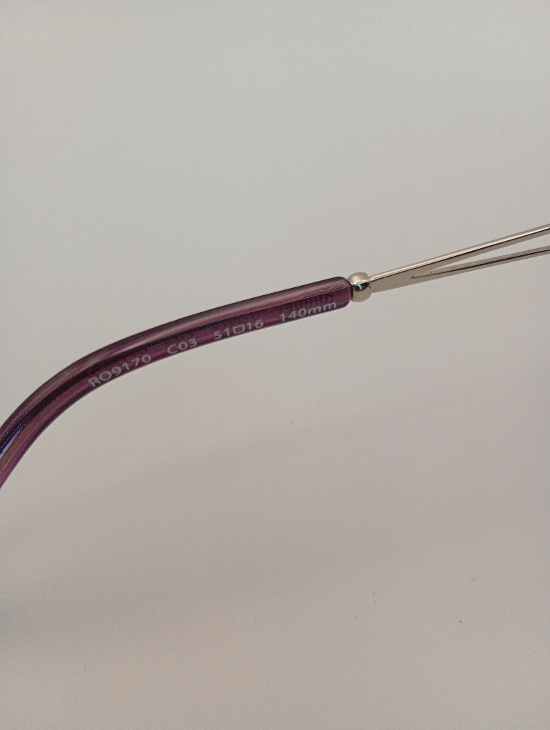 ROCHAS R09170/P C03 Eyewear Eyeglasses/Prescription Clear Full-Rim Rectangle Women Standard Barrel Hinge Purple Plastic, Metal - Image 4