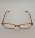 Rochas R09182/P Eyewear Eyeglasses/Prescription Clear Full-Rim Rectangle Unisex Standard Barrel Hinge Beige Plastic - Image 2