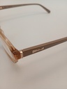 Rochas R09182/P Eyewear Eyeglasses/Prescription Clear Full-Rim Rectangle Unisex Standard Barrel Hinge Beige Plastic - Image 3