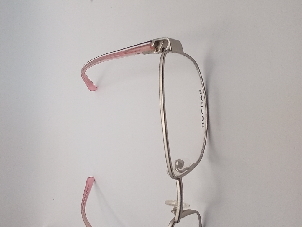 Rochas PW/LAMYEU/R09162/M C04 SILVER 50-17 Eyewear Eyeglasses/Prescription Clear Semi-Rimless Rectangle Women Standard Barrel Hinge Silver Metal, Plastic - Image 2