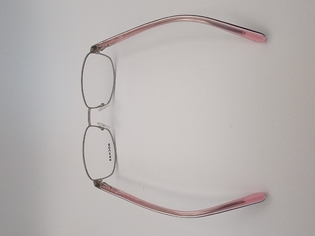 Rochas PW/LAMYEU/R09162/M C04 SILVER 50-17 Eyewear Eyeglasses/Prescription Clear Semi-Rimless Rectangle Women Standard Barrel Hinge Silver Metal, Plastic - Image 5