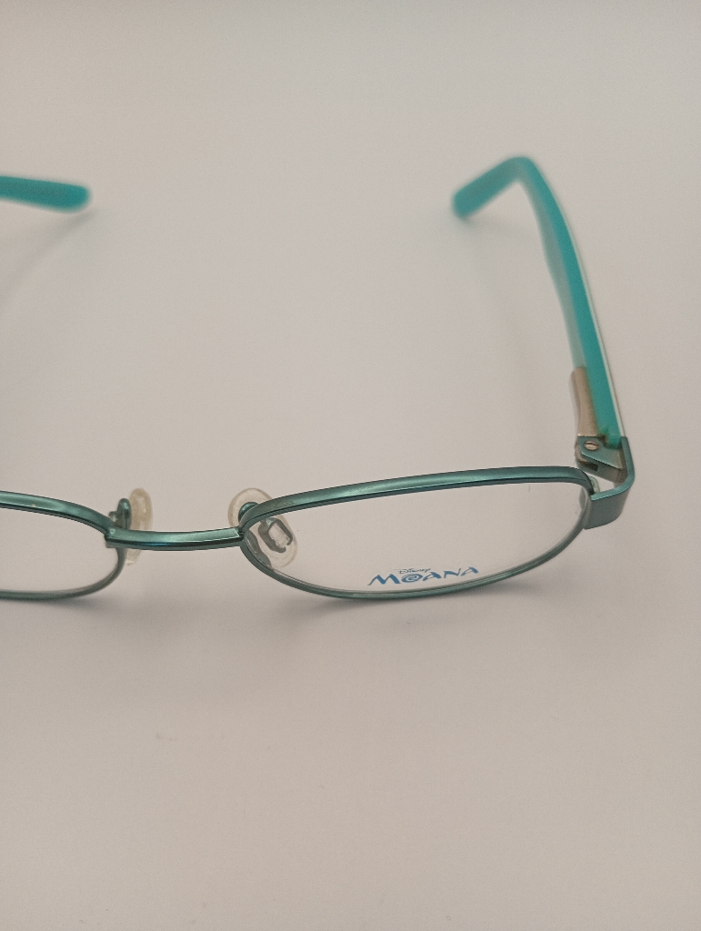 Moana Disney MOANA02 Eyewear Eyeglasses/Prescription Clear Full-Rim Rectangle Kids Standard Barrel Hinge Green Metal - Image 2