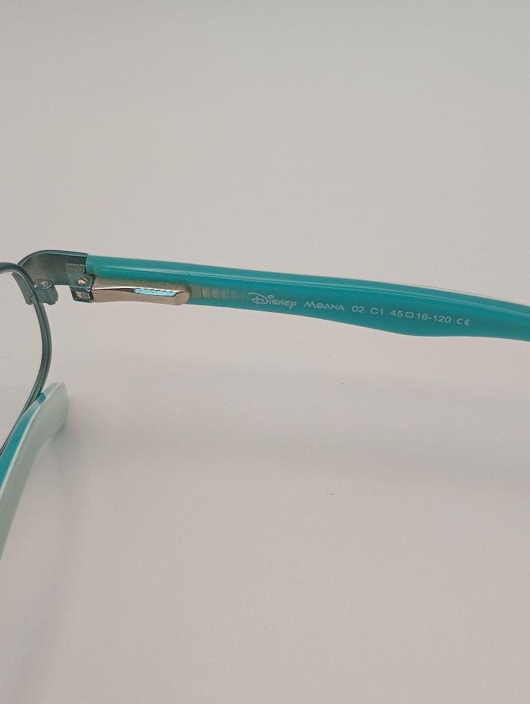 Moana Disney MOANA02 Eyewear Eyeglasses/Prescription Clear Full-Rim Rectangle Kids Standard Barrel Hinge Green Metal - Image 5