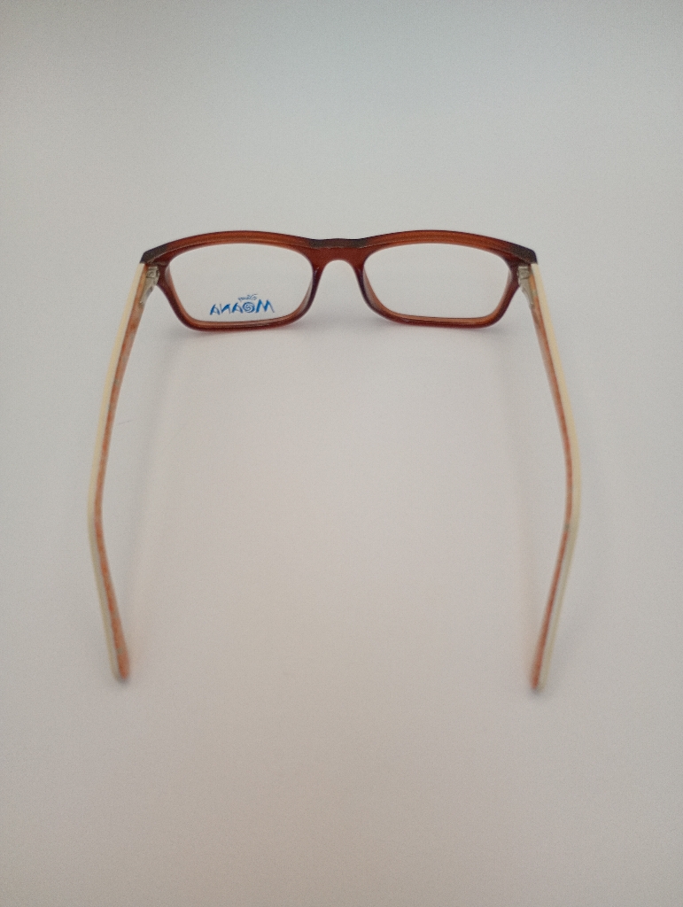 Disney MOANA01 Eyewear Eyeglasses/Prescription Clear Full-Rim Rectangle Kids Standard Barrel Hinge Brown Plastic - Image 3
