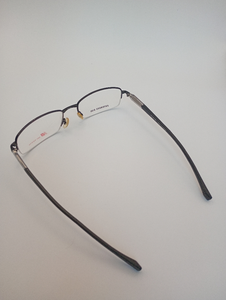 New Balance NB004/M C01 Eyewear Eyeglasses/Prescription Clear Semi-Rimless Rectangle Men Standard Barrel Hinge Black Metal - Image 4
