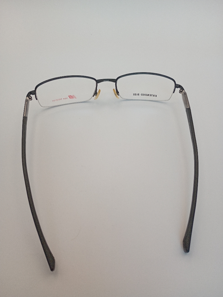 New Balance NB004/M C01 Eyewear Eyeglasses/Prescription Clear Semi-Rimless Rectangle Men Standard Barrel Hinge Black Metal - Image 5