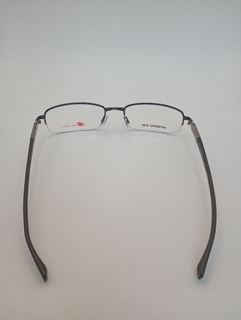New Balance DM/LAMY/NB0004/M C01 Eyewear Eyeglasses/Prescription Clear Semi-Rimless Rectangle Unisex Standard Barrel Hinge Black Metal - Image 5