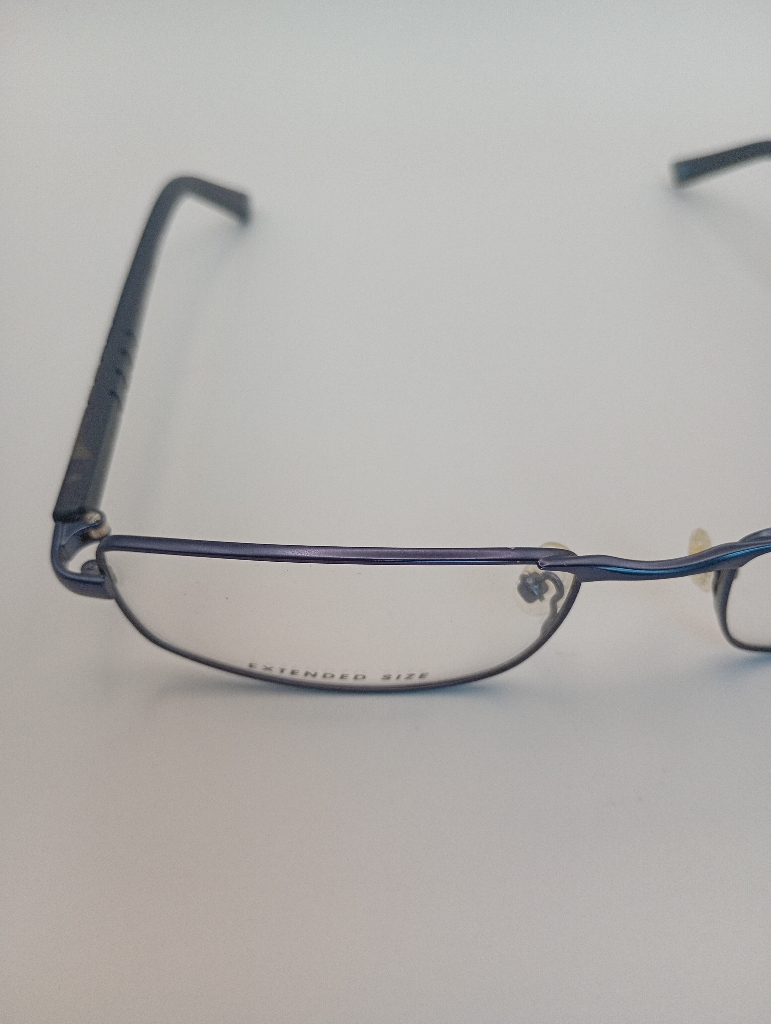 New Balance NB8006/M Eyewear Eyeglasses/Prescription Clear Full-Rim Rectangle Men Standard Barrel Hinge Blue Metal, Plastic - Image 3