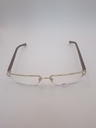 New Balance NB8005/M Eyewear Eyeglasses/Prescription Clear Semi-Rimless Rectangle Men Standard Barrel Hinge Gold Metal, Plastic - Image 1