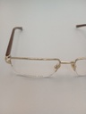 New Balance NB8005/M Eyewear Eyeglasses/Prescription Clear Semi-Rimless Rectangle Men Standard Barrel Hinge Gold Metal, Plastic - Image 2