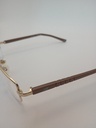 New Balance NB8005/M Eyewear Eyeglasses/Prescription Clear Semi-Rimless Rectangle Men Standard Barrel Hinge Gold Metal, Plastic - Image 4
