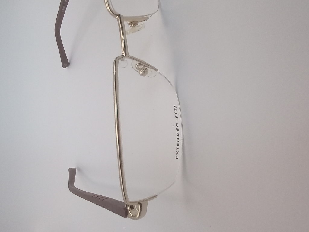 New Balance NB8005/M C01 Eyewear Eyeglasses/Prescription Clear Semi-Rimless Rectangle Men Standard Barrel Hinge Gold Metal, Plastic - Image 2