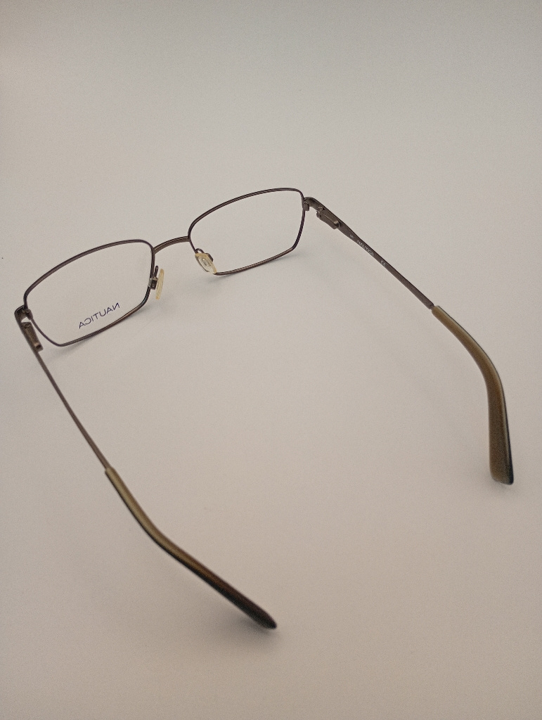 Nautica 7258 Eyewear Eyeglasses/Prescription Clear Full-Rim Rectangle Men Standard Barrel Hinge Green Metal - Image 5